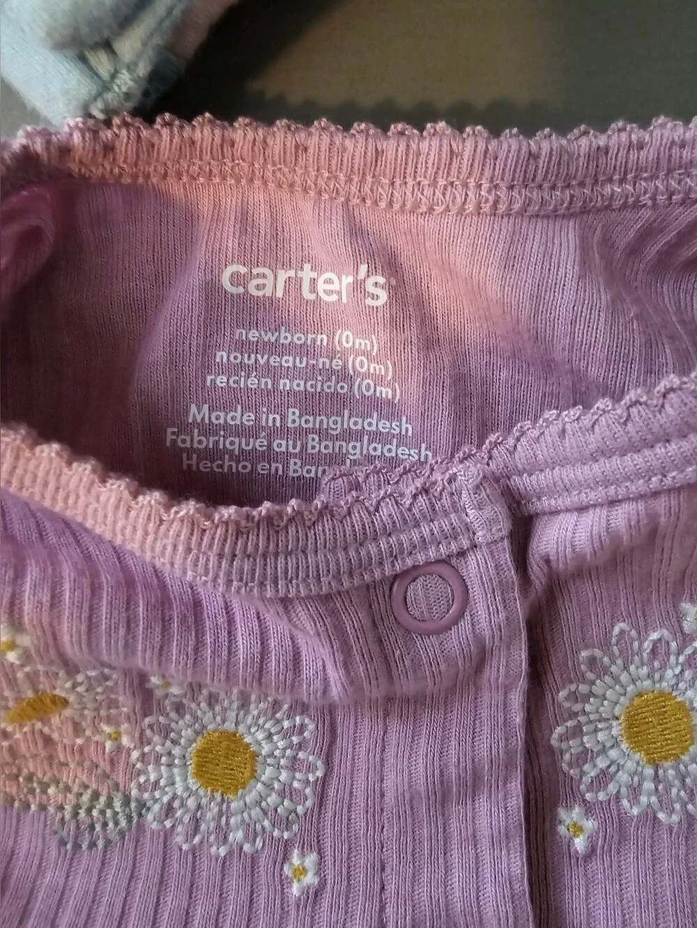 Newborn Baby Girl Outfit Bundle Carter's & Cloud Island Floral Rompers 3PC